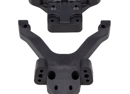 Team Associated B6.4/B6.4D Factory Team Top Plate & Ball Stud Mount – Carbon (91972)