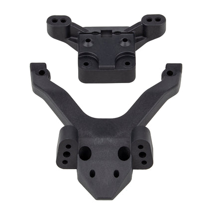 Team Associated B6.4/B6.4D Factory Team Top Plate & Ball Stud Mount – Carbon (91972)