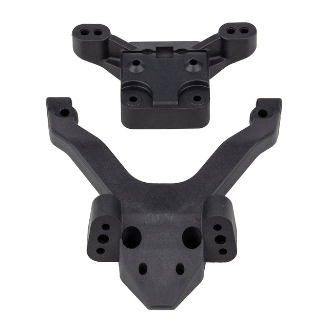 Team Associated B6.4/B6.4D Factory Team Top Plate & Ball Stud Mount – Carbon (91972)