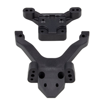Team Associated B6.4/B6.4D Factory Team Top Plate & Ball Stud Mount – Carbon (91972)
