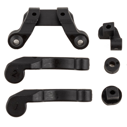 Team Associated RC10B6.4 Front Wing Mount, Fan Mounts & Battery Brace Shim Set – Part #91978