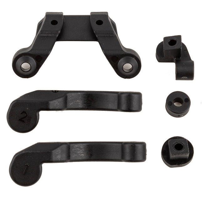 Team Associated RC10B6.4 Front Wing Mount, Fan Mounts & Battery Brace Shim Set – Part #91978