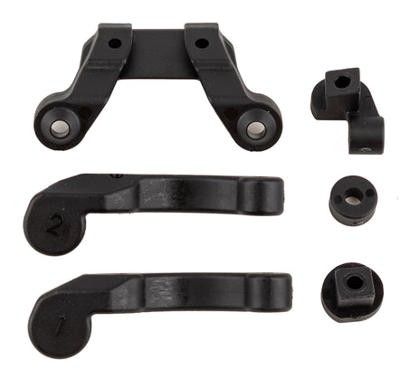 Team Associated RC10B6.4 Front Wing Mount, Fan Mounts & Battery Brace Shim Set – Part #91978