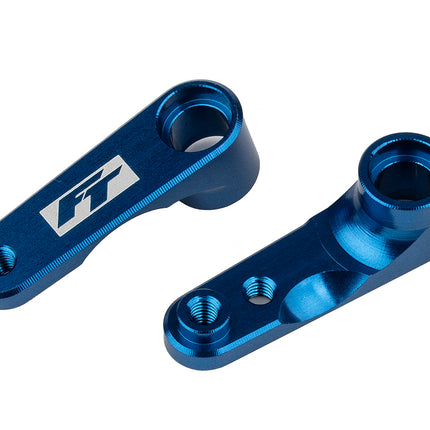 Team Associated RC10B6.4 Factory Team Steering Bell Cranks (Blue) - 91983