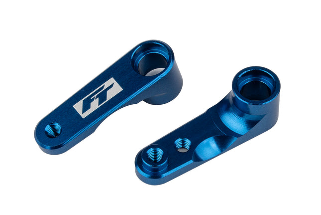 Team Associated RC10B6.4 Factory Team Steering Bell Cranks (Blue) - 91983