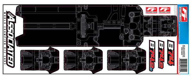 Team Associated RC10B74.2 FT Chassis Protective Sheet (1) 92329