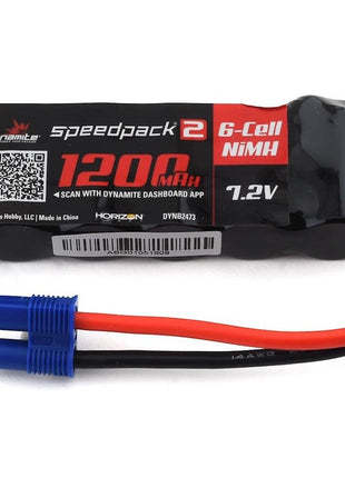 Dynamite Speedpack2 6-Cell 7.2V NiMH Battery Pack w/EC3 Connector (1200mAh) (Side by Side)
