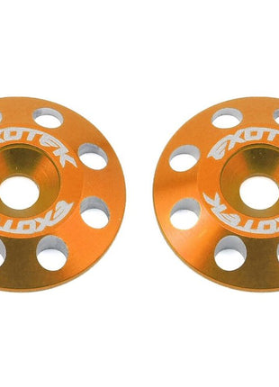 Exotek Flite V2 16mm Aluminum Wing Buttons (2) (Orange)