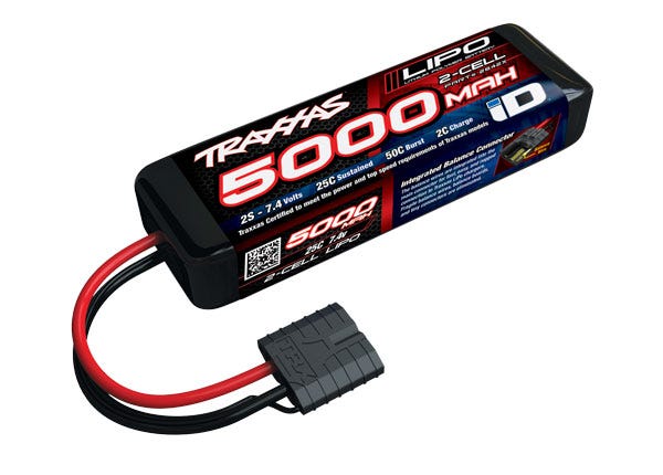 Traxxas 2S "Power Cell" 25C LiPo Battery w/ iD Connector (7.4V/5000mAh) - 2842X