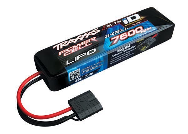 Traxxas 2S 7600mAh 25C LiPo Battery w/ iD Connector Part #: 2869X