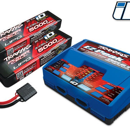 Traxxas EZ-Peak 3S "Completer Pack" Dual Multi-Chemistry Battery Charger w/Two Power Cell Batteries (5000mAh) - 2990