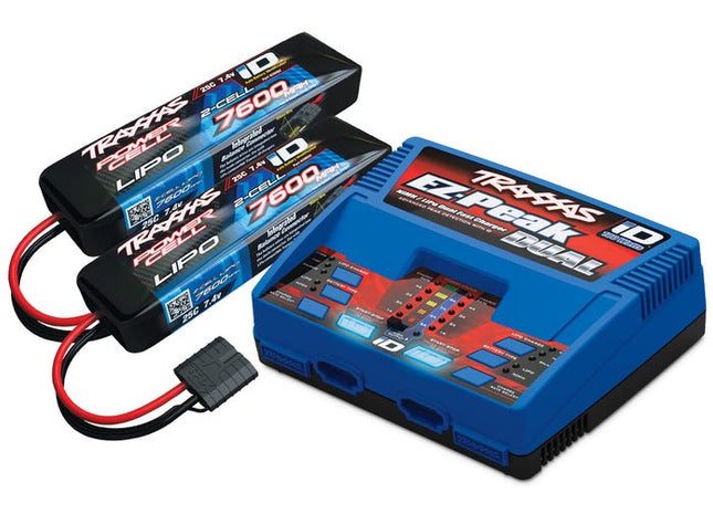 Traxxas EZ-Peak Dual Completer Pack w/ Two 2S 7600mAh LiPo Batteries – 2991
