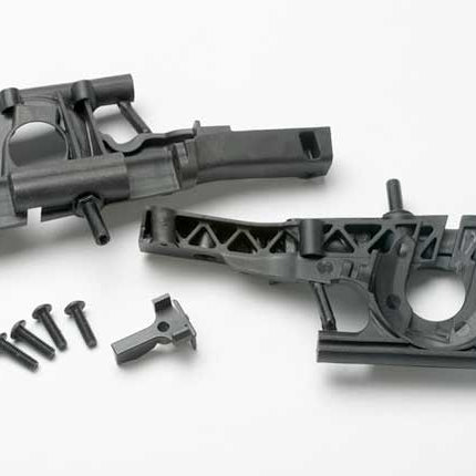 Traxxas Revo Bulkhead, front (L&R halves)/ diff retainer/ 4x14mm BCS (4) 5330
