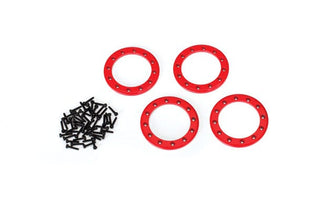 Traxxas Aluminum 1.9" Beadlock Rings (Red) (4)