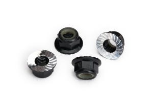 Traxxas 5mm Aluminum Flanged Nylon Locking Nuts (4) – Multiple Colors (8447)