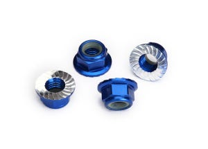 Traxxas 5mm Aluminum Flanged Nylon Locking Nuts (4) – Multiple Colors (8447)