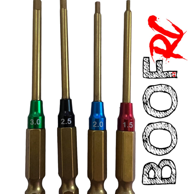 BOOF RC 4-Piece Speed Hex Bit Set – 1/4" Drive Part #: BFRCTOOL075