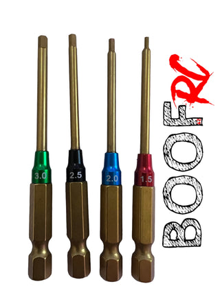 BOOF RC 4-Piece Speed Hex Bit Set – 1/4" Drive Part #: BFRCTOOL075