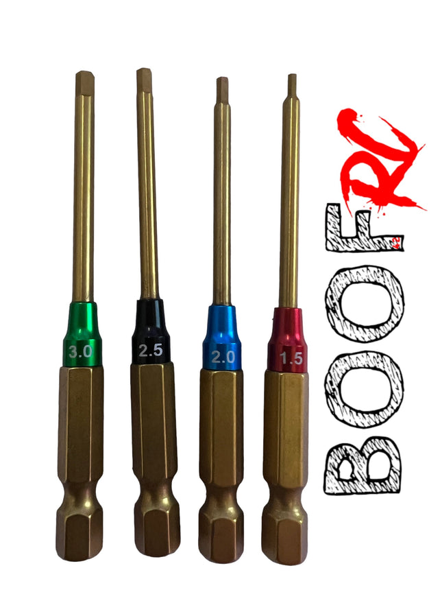 BOOF RC 4-Piece Speed Hex Bit Set – 1/4" Drive Part #: BFRCTOOL075