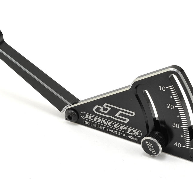 JConcepts Aluminum Ride Height Gauge (10–40mm) – Black or Blue (Part #JCO2282-1 / JCO2282-2)