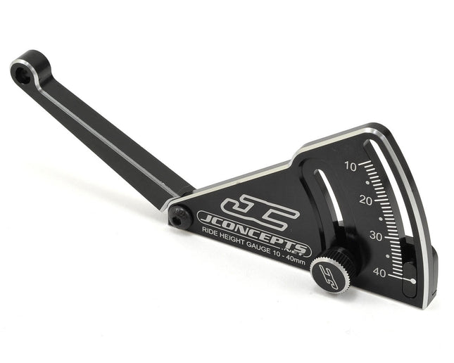 JConcepts Aluminum Ride Height Gauge (10–40mm) – Black or Blue (Part #JCO2282-1 / JCO2282-2)