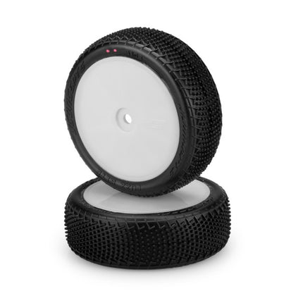 JConcepts Fuzz Bite LP 2.2" Pre-Mounted 4WD Front Buggy Tires (Pink) w/ 12mm Hex (White or Yellow Wheels) (2) 3108-101011 / 3108-201011