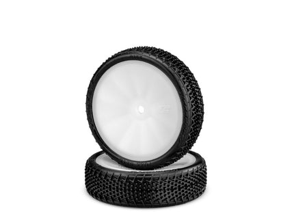 JConcepts Fuzz Bite LP 2.2" Pre-Mounted 2WD Front Buggy Tires (White OR Yellow) (2) (Pink) (Carpet) w/12mm Hex