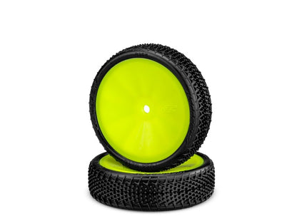 JConcepts Fuzz Bite LP 2.2" Pre-Mounted 2WD Front Buggy Tires (White OR Yellow) (2) (Pink) (Carpet) w/12mm Hex