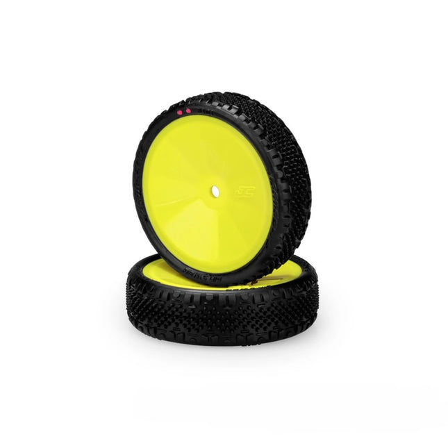 JConcepts Pin Swag 2WD Front – Pink Compound – Pre-Mounted on 3376 Wheels (White or Yellow) 3181