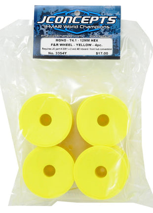 JConcepts 12mm Hex Mono 1/10 Stadium Truck Wheel (4) (T4.1) (Yellow OR White)