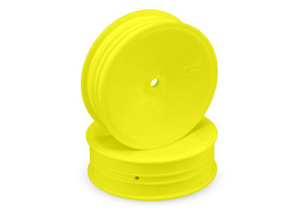JConcepts Mono 2.2" "Slim" Front Wheels (White ORnYellow, 4pcs) – 12mm Hex