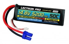 Lectron Pro 14.8V 5200mAh 50C Lipo Battery Soft Pack with EC5 Connector 4S5200-50S5