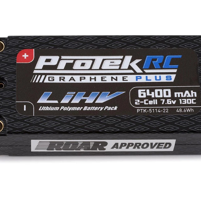 ProTek RC 2S 130C Si-Graphene + HV Shorty LiPo Battery (7.6V / 6400mAh) – 5mm | PTK-5114-22