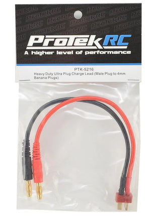 ProTek RC Heavy Duty T-Style Ultra Plug Charge Lead (Male to 4mm Banana)