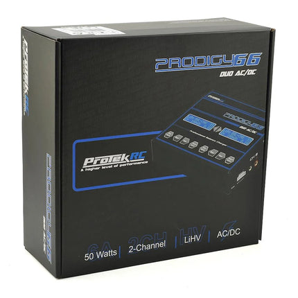 ProTek RC "Prodigy 66 Duo AC/DC" LiHV/LiPo Battery Balance Charger (6S/6A/50W x2) PTK-8523