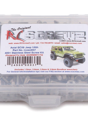 RC Screwz Axial SCX6 Jeep 1/6th Stainless Steel Screw Kit