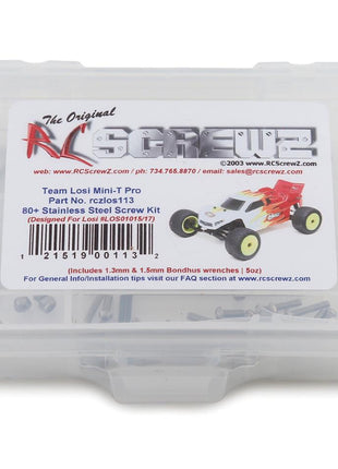 RC Screwz Losi Mini-T 2.0 2wd Stainless Steel Screw Kit