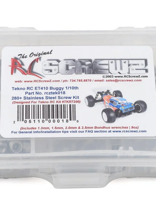 RC Screwz Tekno ET410 Truggy Stainless Steel Screw Kit