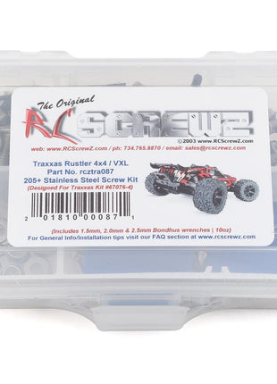 RC Screwz Traxxas Rustler 4x4/VXL Stainless Steel Screw Kit