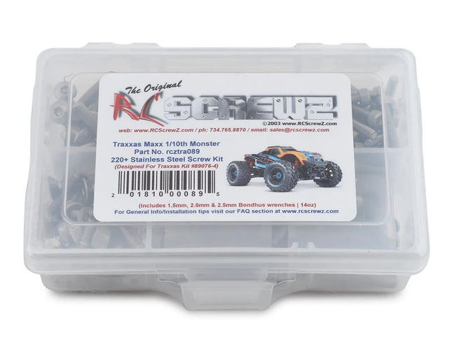 RC Screwz Traxxas Maxx Stainless Steel Screw Kit RCZTRA089