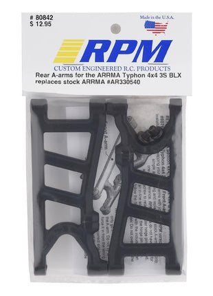 RPM Arrma Typhon 4x4 3S BLX Rear Suspension Arm Set (Black)