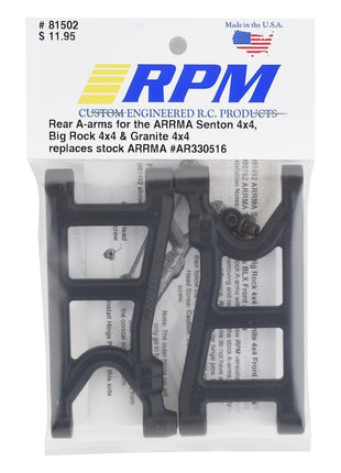 RPM Arrma 4x4 Rear Suspension Arm Set (Black)