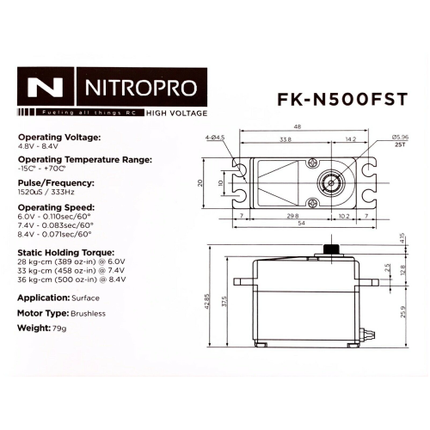 NitroPro FK-N500FST Servo NP-FK-N500FST