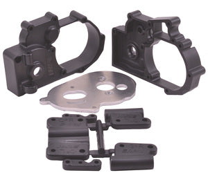 RPM Hybrid Gearbox Housing & Rear Mounts (Black) PART #: RPM73612