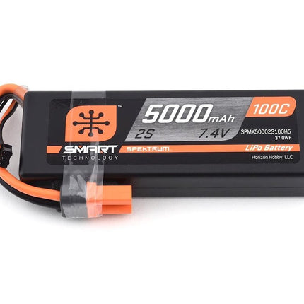 Spektrum RC 2S Smart LiPo Hard Case 100C Battery Pack (7.4V/5000mAh) w/IC5 Connector SPMX50002S100H5