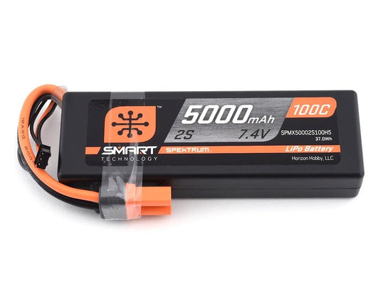 Spektrum RC 2S Smart LiPo Hard Case 100C Battery Pack (7.4V/5000mAh) w/IC5 Connector SPMX50002S100H5