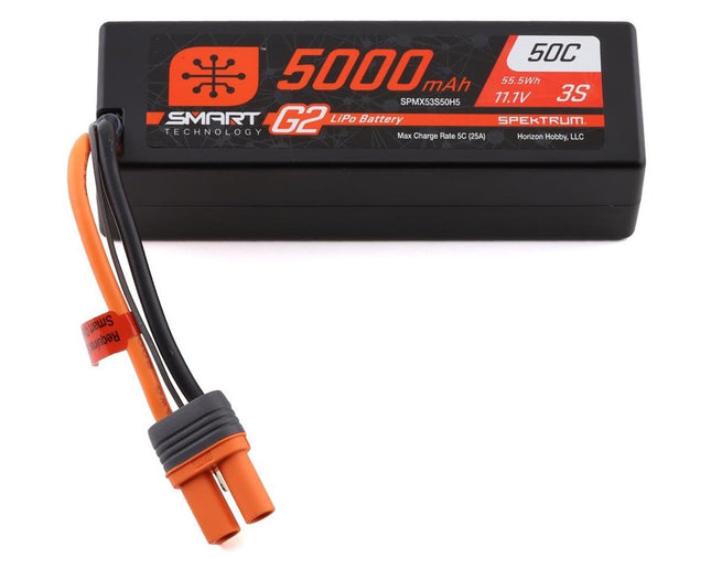 Spektrum RC 3S Smart G2 LiPo 50C Battery Pack (11.1V/5000mAh) w/IC5 Connector - SPMX53S50H5