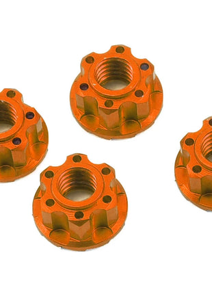 Yeah Racing 4mm Aluminum Serrated Wheel Lock Nut (4)