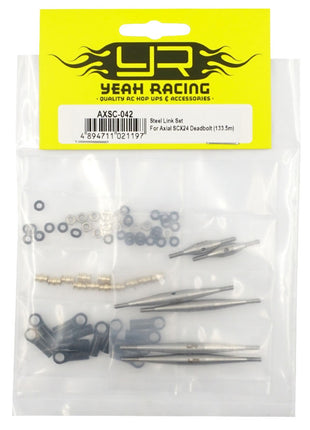Yeah Racing SCX24 Deadbolt Steel Link Set (133.5mm Wheelbase)