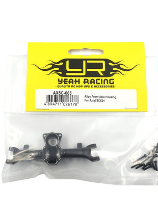 Yeah Racing SCX24 Aluminum Front Axle Housing (Black)